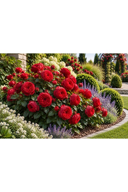 Роза чайно-гибридная спрей Ред Пиано|Hybrid Tea Spray Rose Red Piano|Троянда чайно-гібридна спрей Ред Піано 